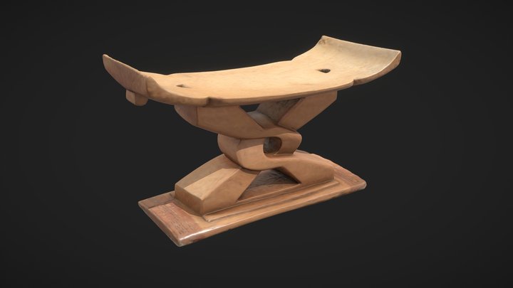 Wooden Stool / Bench 3D Model