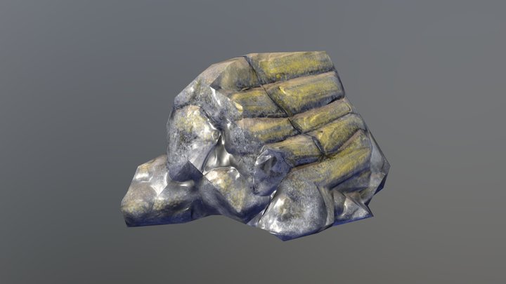 Petrified Rock LOD2 3D Model