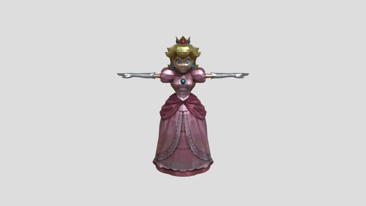 SSBB Mods: Barefoot Princess Peach 3D Model
