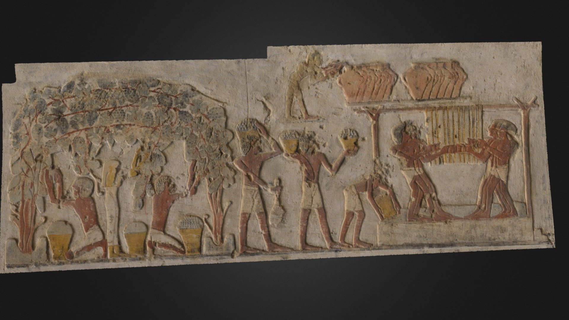 Wine making scene (Tomb Egypt)