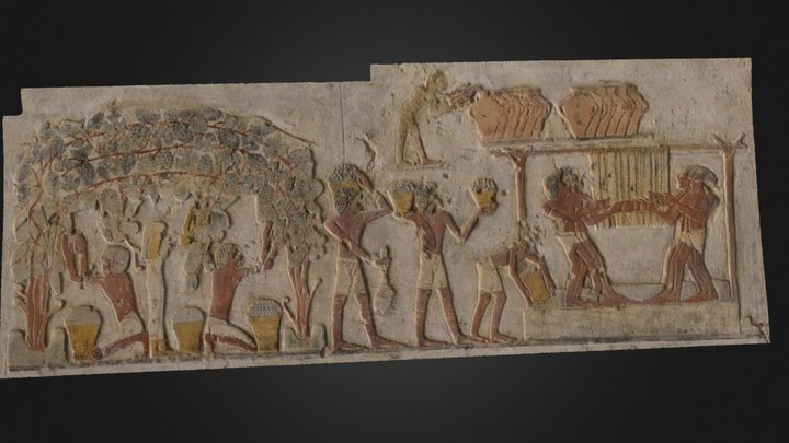 Wine making scene (Tomb Egypt) 3D Model