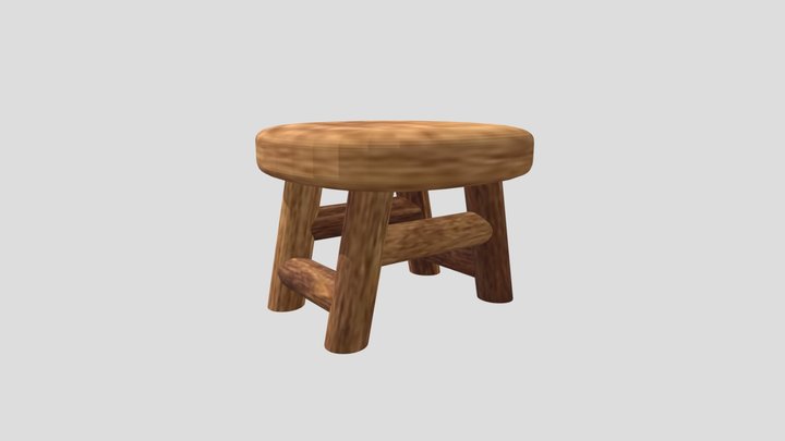 Lowpoly bank 3D Model