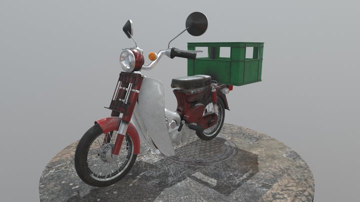 Delivery Motorcycle 3D Model