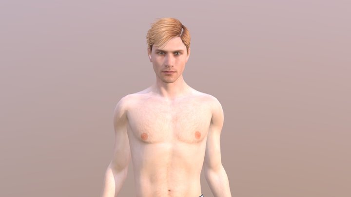 Danish Man with Hair 3D Model