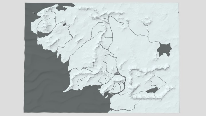 3D Map of Middle Earth 3D Model