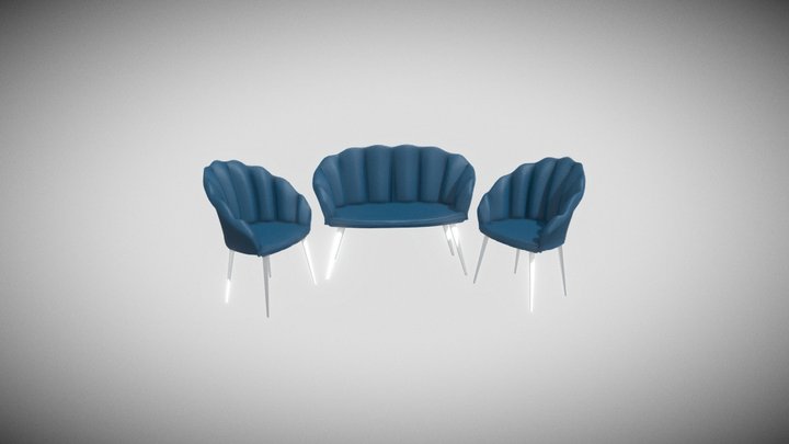 Oyster Sofa Set 3D Model