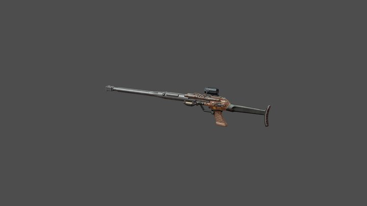 Luxury Sniper Rifle Sci-Fi 3D Concept 3D Model