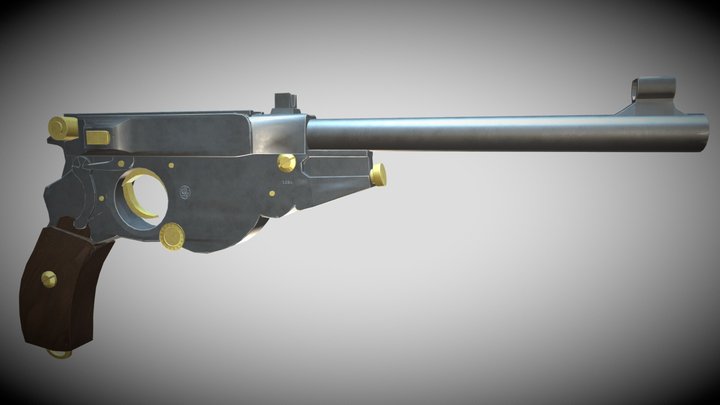 Bergmann 1896 Pistol 3D Model