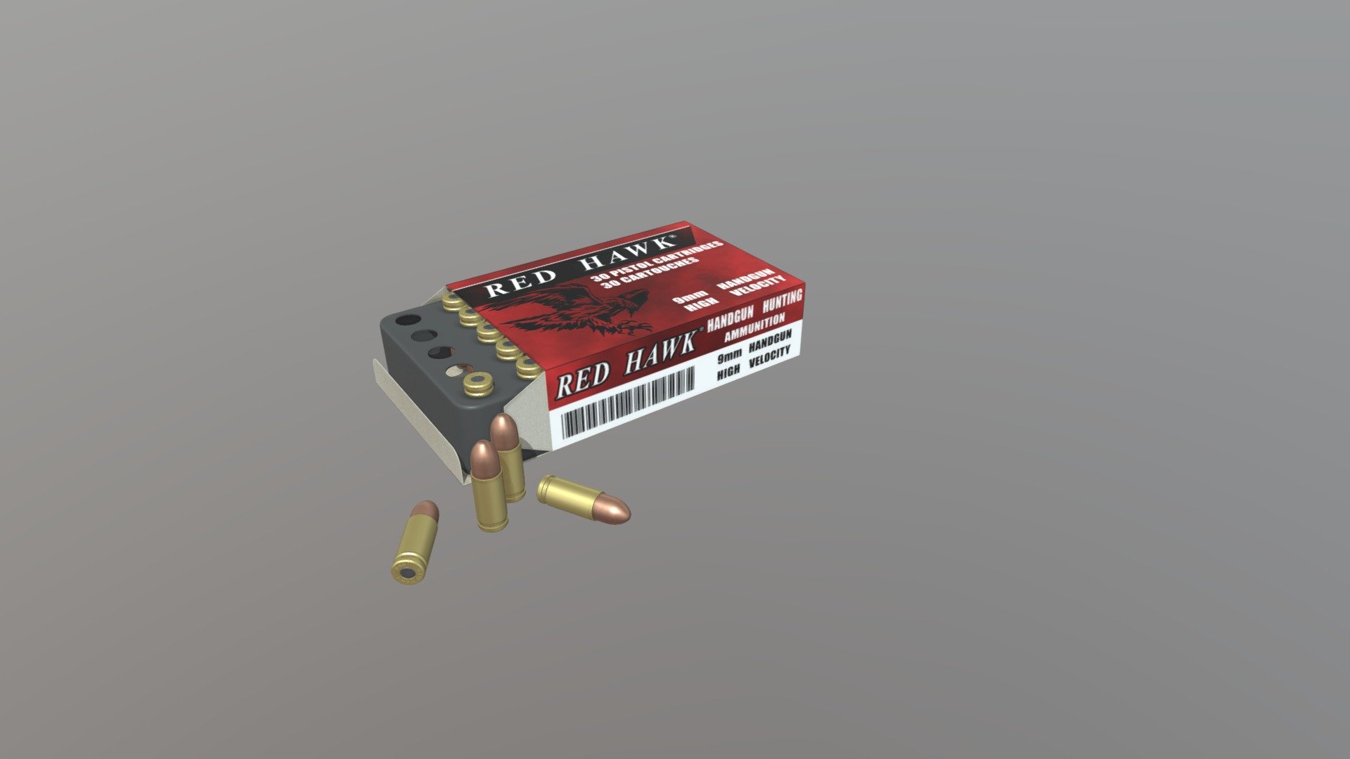 Residen Evil 4 Red Hawk Ammo Box And Bullets 3d Model By Filippo