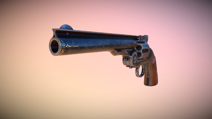 Smith & Wesson Model 3 "Schofield" Revolver 3D Model