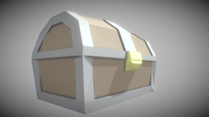 Low Poly Chest 3D Model