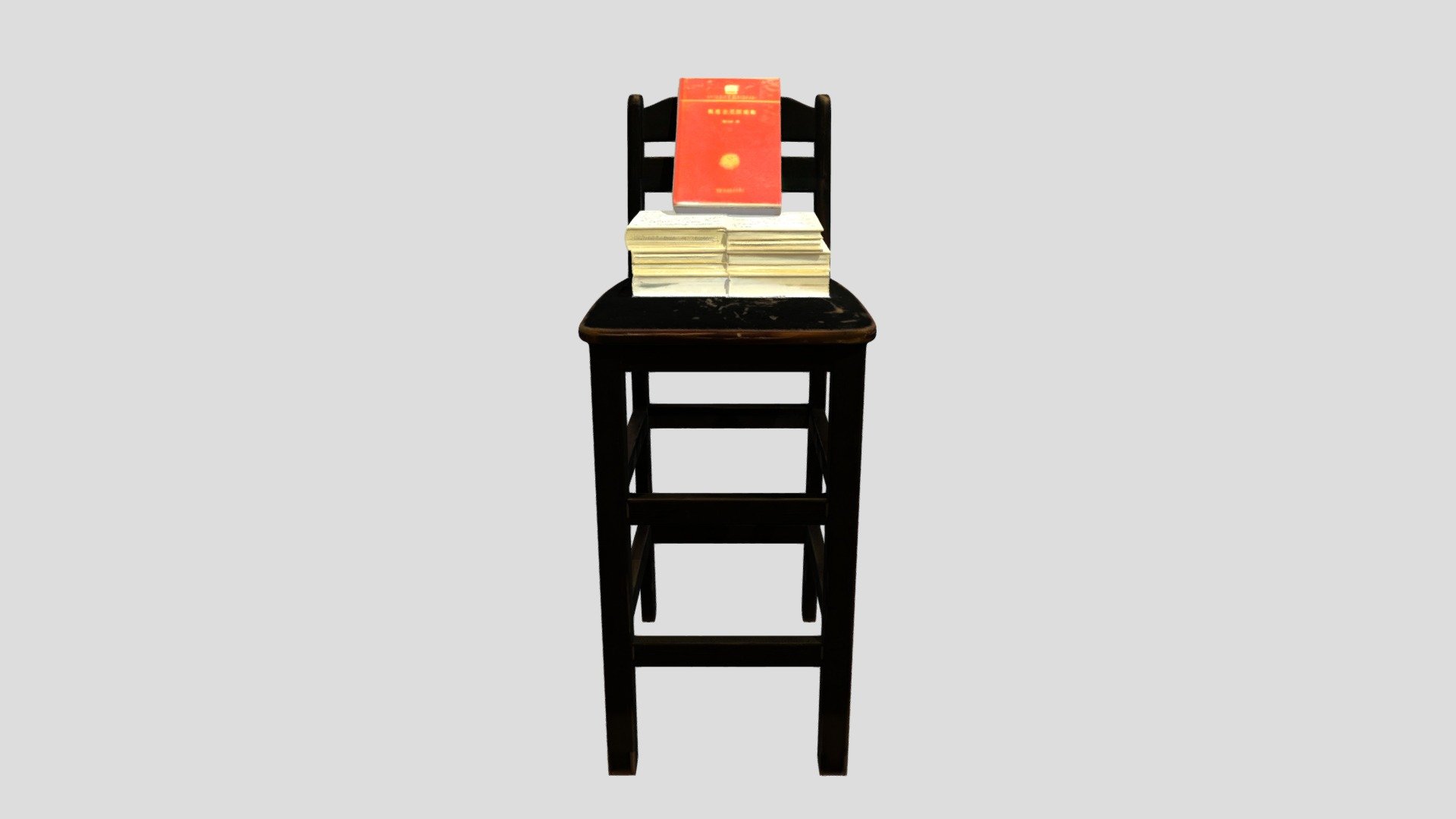 Stack of Books on a Stool - 3D model by juzi1321 [ede9f7e] - Sketchfab