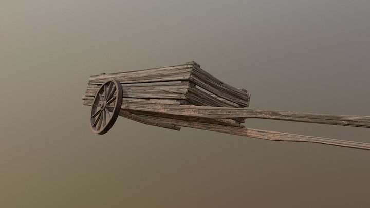 Broken Wagon 3D Model