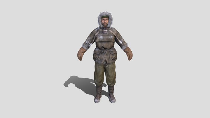 Arctic Explorer Male Character 3D Model