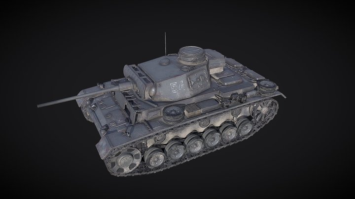 Panzer 3L low-poly 3D Model