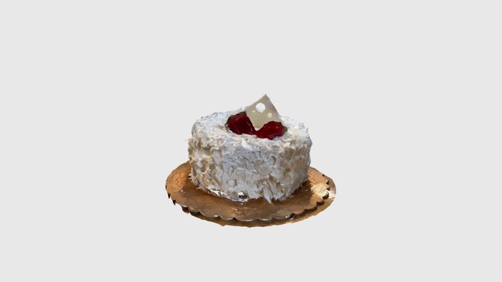 Small Vanilla Cake 3D Model
