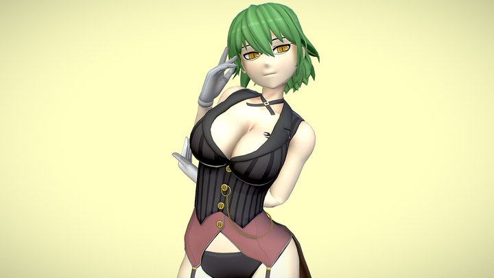 Hikage (Butler Outfit)  - Senran Kagura 3D Model