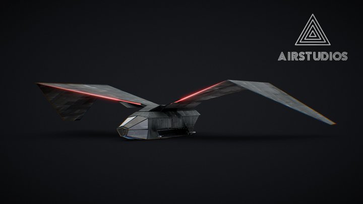 Futuristic Sci-Fi AirForce Space Ship/Transport 3D Model