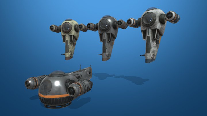 Grogu Inspired Pod Ship 3D Model