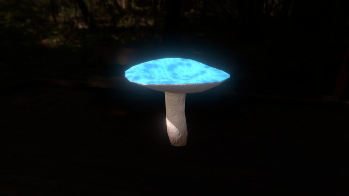 Glowing cave mushroom 3D Model