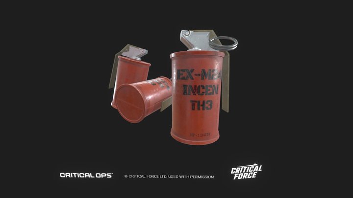 Incendiary Grenade - Critical Ops 3D Model