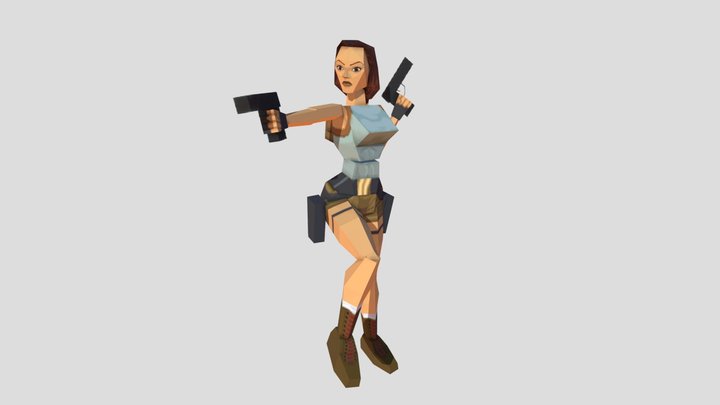 Lara Croft (Rigged) 3D Model