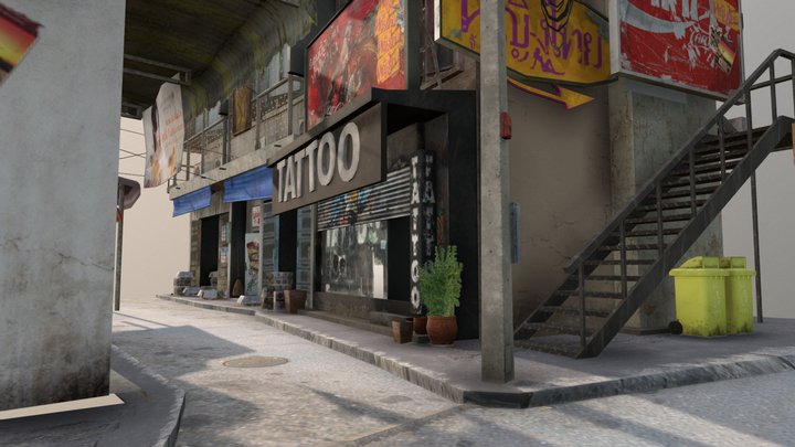 Cityscene Bangkok 3D Model