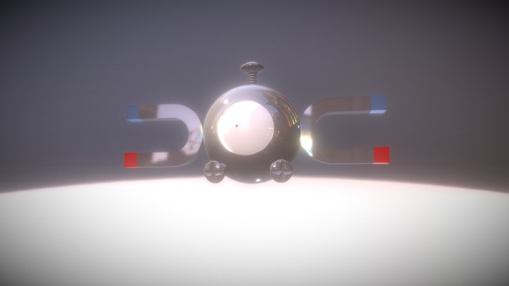 Magnemite Animated. 3D Model