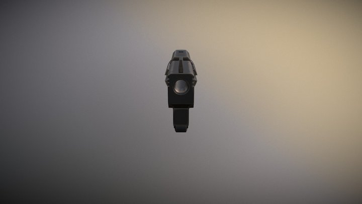 Chunky Revolver 3D Model
