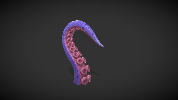 Stylized Tentacle 3D Model