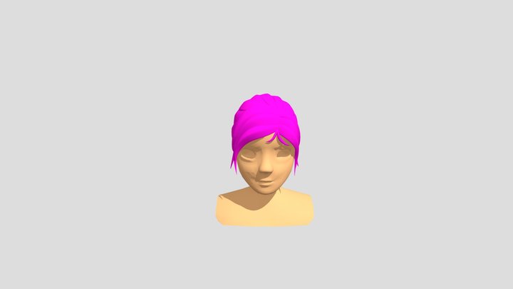 female_hair_ponytail_v2 3D Model