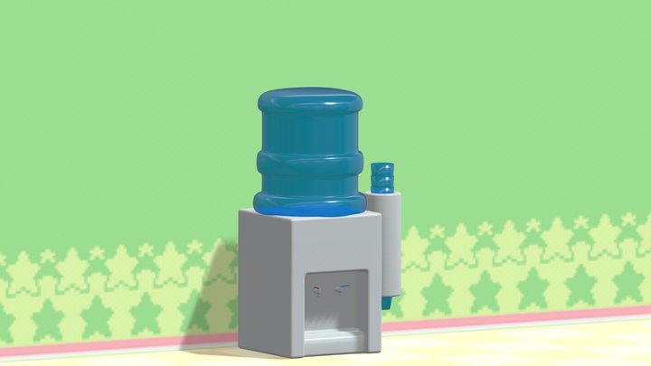 Stylized Deltarune Water Cooler 3D Model