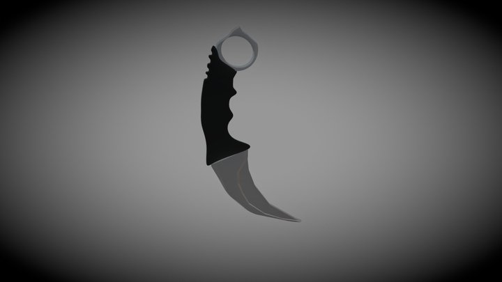 Low Poly Karambit – Free 3D Model STL