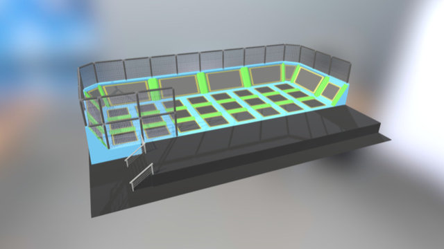 Trampolines Parks Main Court - Urban Koncept 3D Model