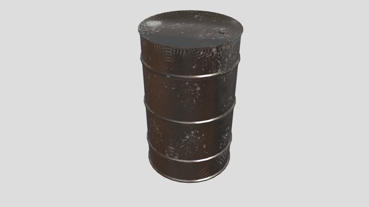 Steel Barrel 3D Model