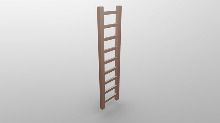 Low-Poly Ladder 3D Model