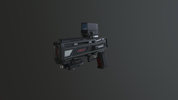 CYBER GUN 3D Model