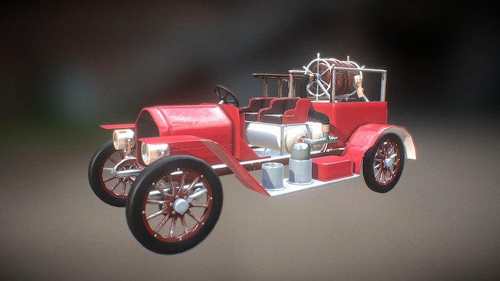 1911 LaFrance Motorized Fire Apparatus 3D Model