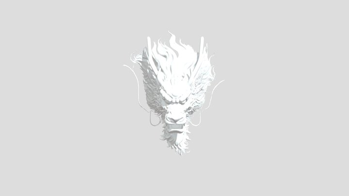 Fierce Dragon Visage 3D Model