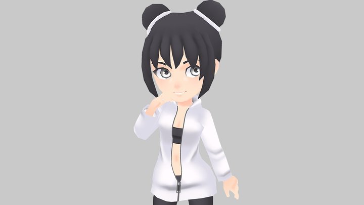 Chibi Character Design 3D Model
