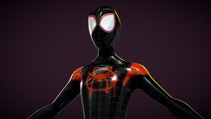 Miles Morales Spiderman - Spiderverse 3D Model