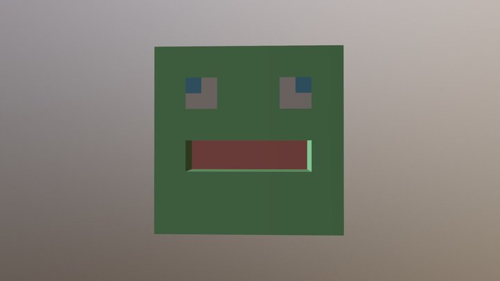 Derp Frog Face 3D Model