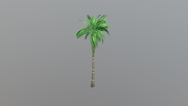 Palm Tree 2 neon 3D Model