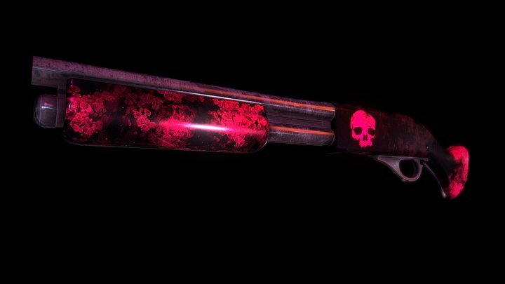 Sawed-off shotgun Texture Work 3D Model