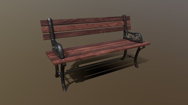 Park Bench 3D Model