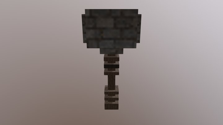 Builder Stone Hammer 3D Model