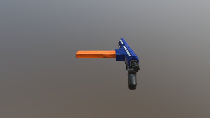 Nerf Blaster Textured 3D Model