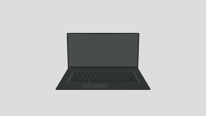 Laptop lowpoly 280 vertices. 3D Model