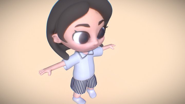Little Girl 3D Model