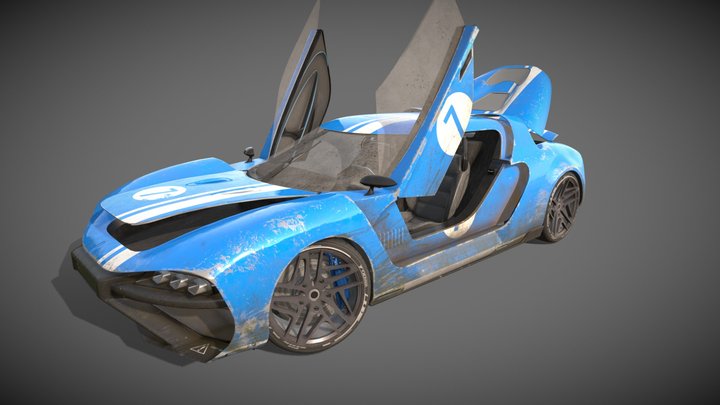 Concept Car n°2 - Animated - Original Design 3D Model